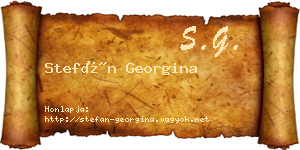 Stefán Georgina névjegykártya